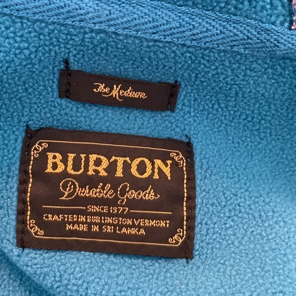 Burton Colombo Multi Colored Full Zip Up Hooded Fleece Lined Jacket — image 7 of 8